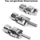 3pcs set 4 Prong Drive Centre with Interchangable Centre Points for CK & NCK chuck series, Compatible with chucks Super NOVA2, G3 Nova, Robert Sorby Patriot, Record Power SC3, Record Power SC4.